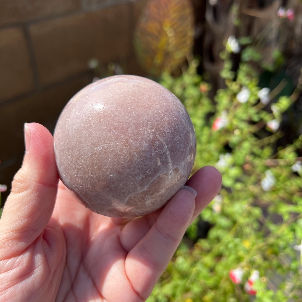 Brazilian Pink Amethyst druzy sphere - Picture 7 of 8